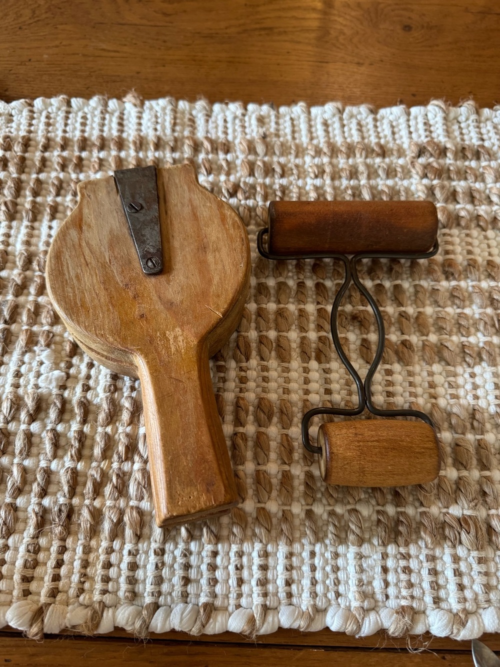 Vintage wooden kitchen tools